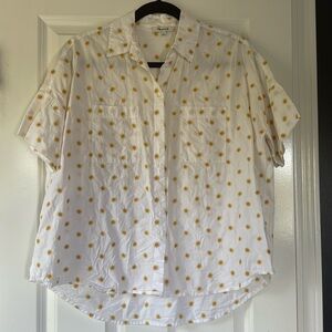Madewell Courier Shirt with Yellow Suns